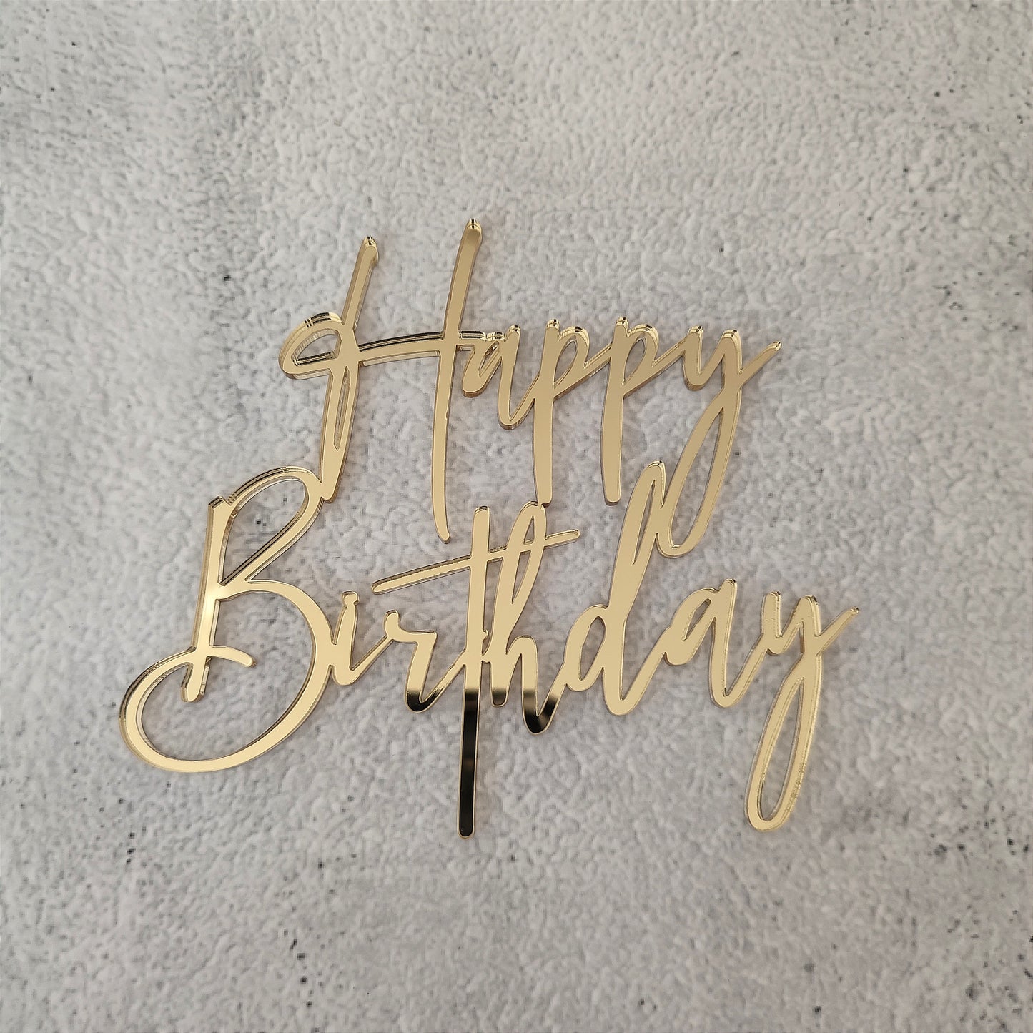 Topper acrílico Happy Birthday frontal