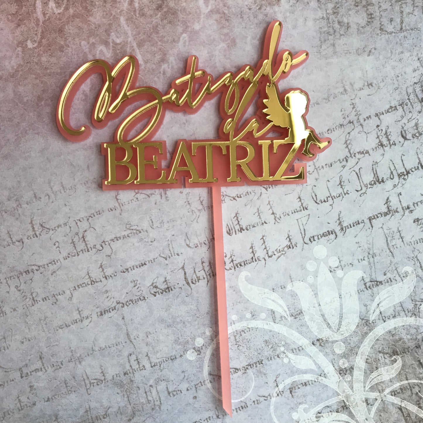 Topper de Batizado (acrílico duplo)