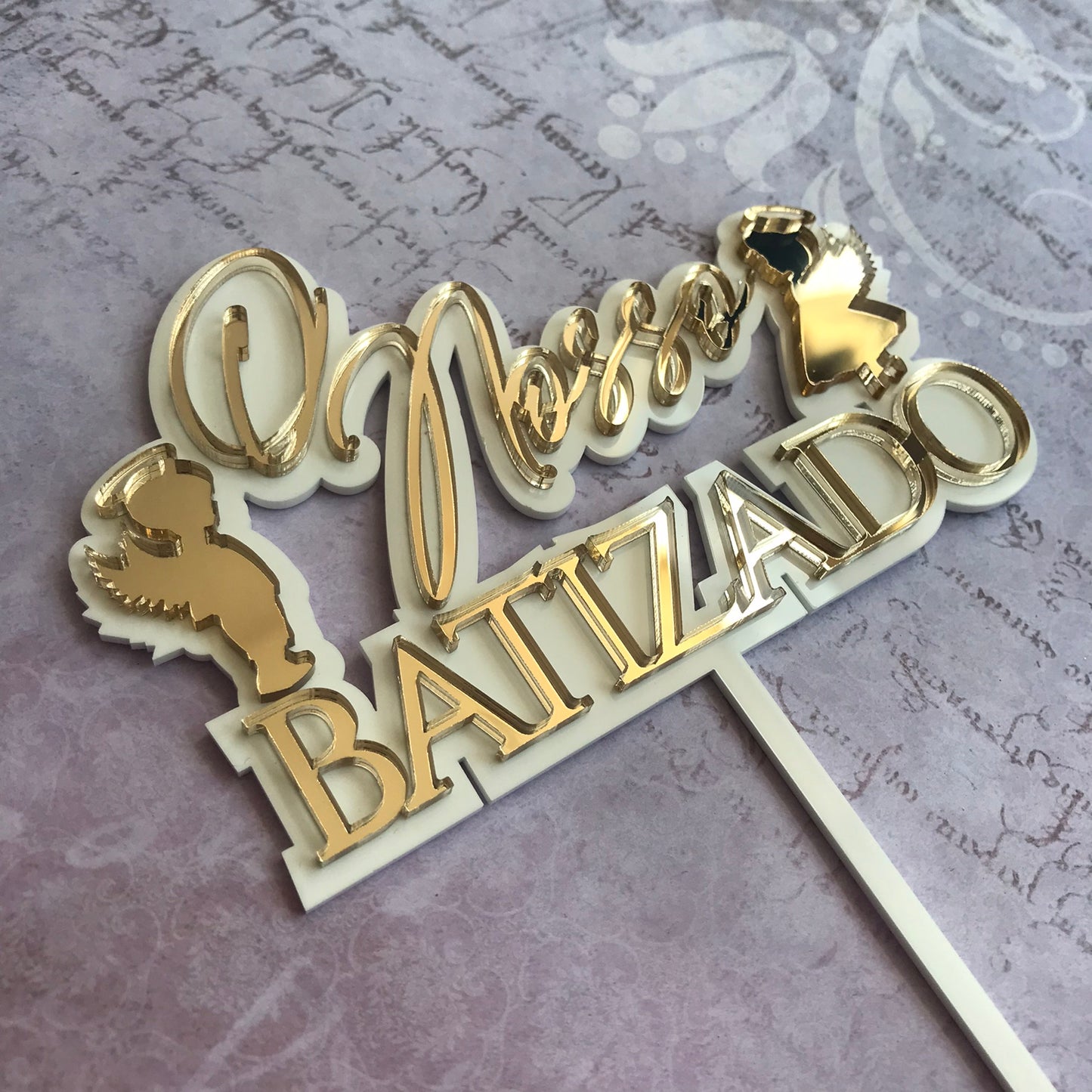 Topper O nosso Batizado 2 cores