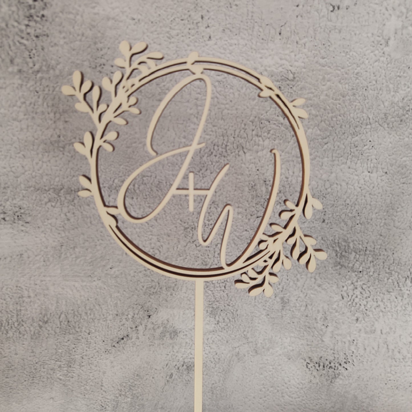 Topper de casamento com iniciais