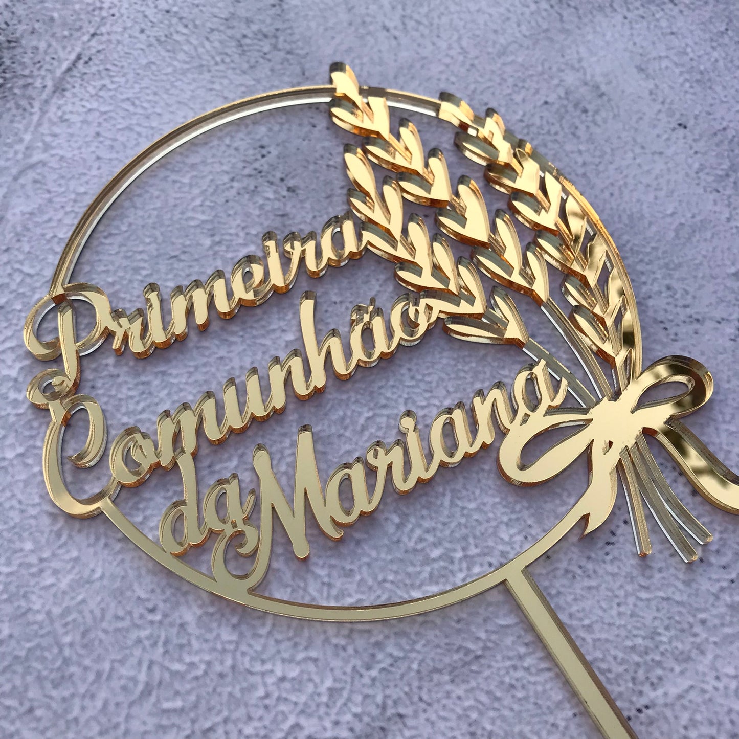 Topper acrílico Primeira Comunhão