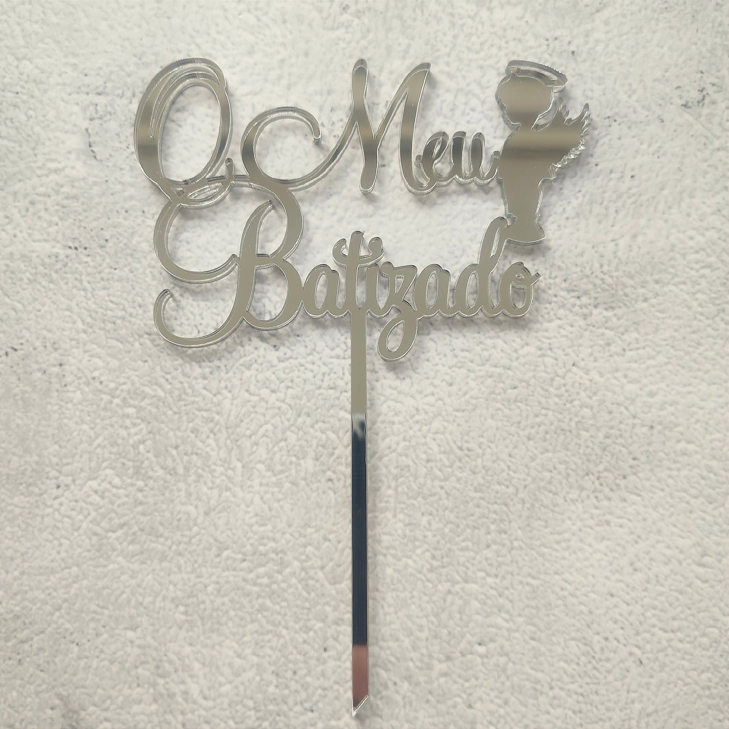 Topper O meu Batizado com Anjo menino
