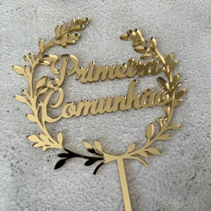 Topper acrílico Primeira Comunhão