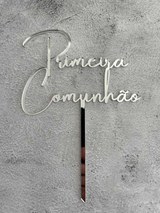Topper acrílico Primeira Comunhão