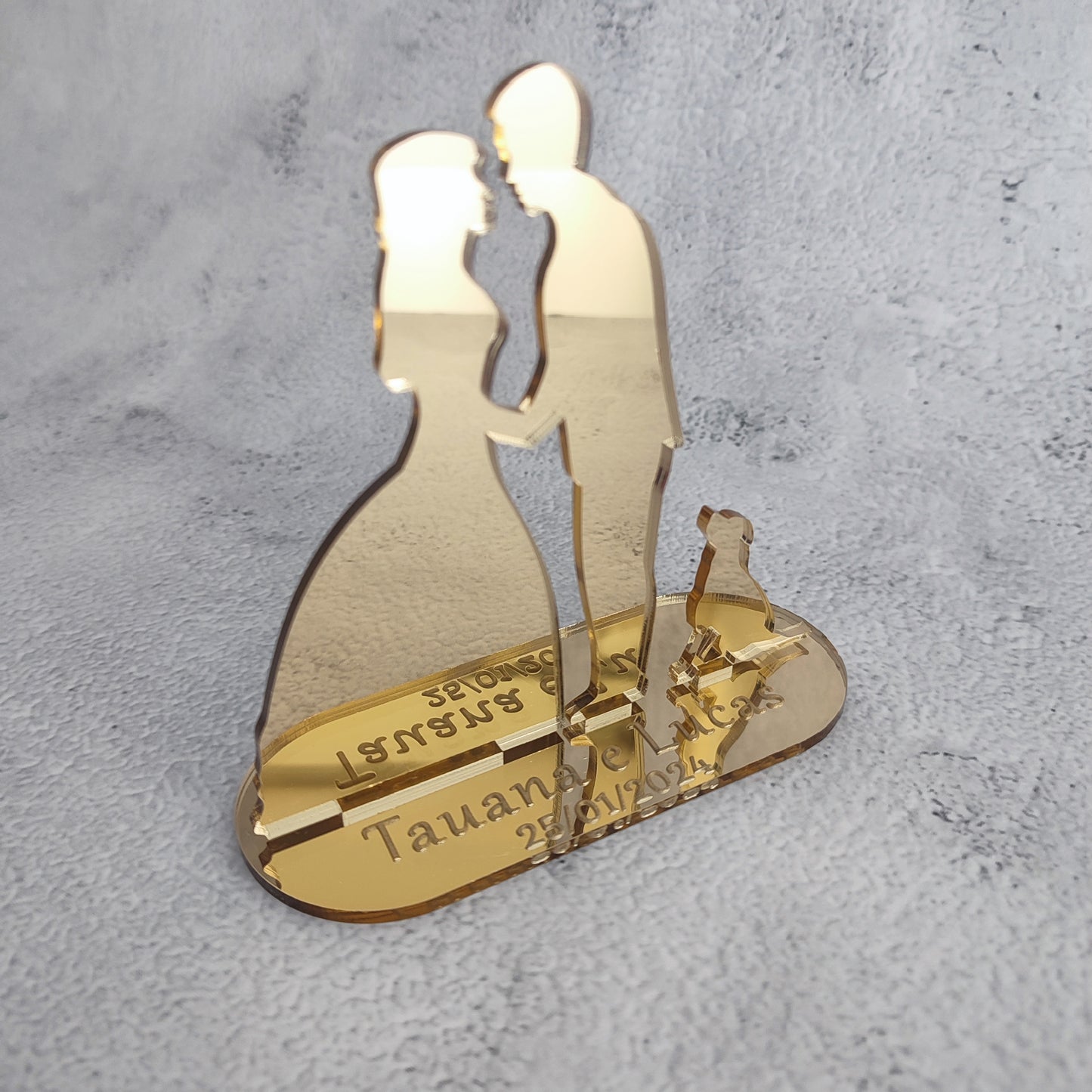 Topper de casamento silhuetas