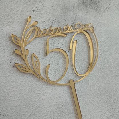 Topper Bodas de ouro