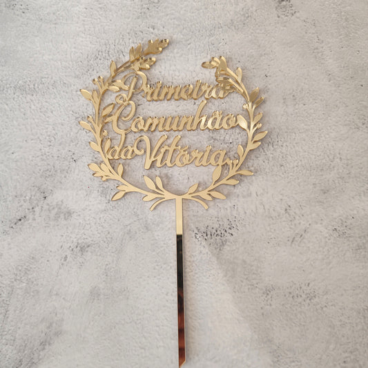 Topper acrílico Primeira Comunhão