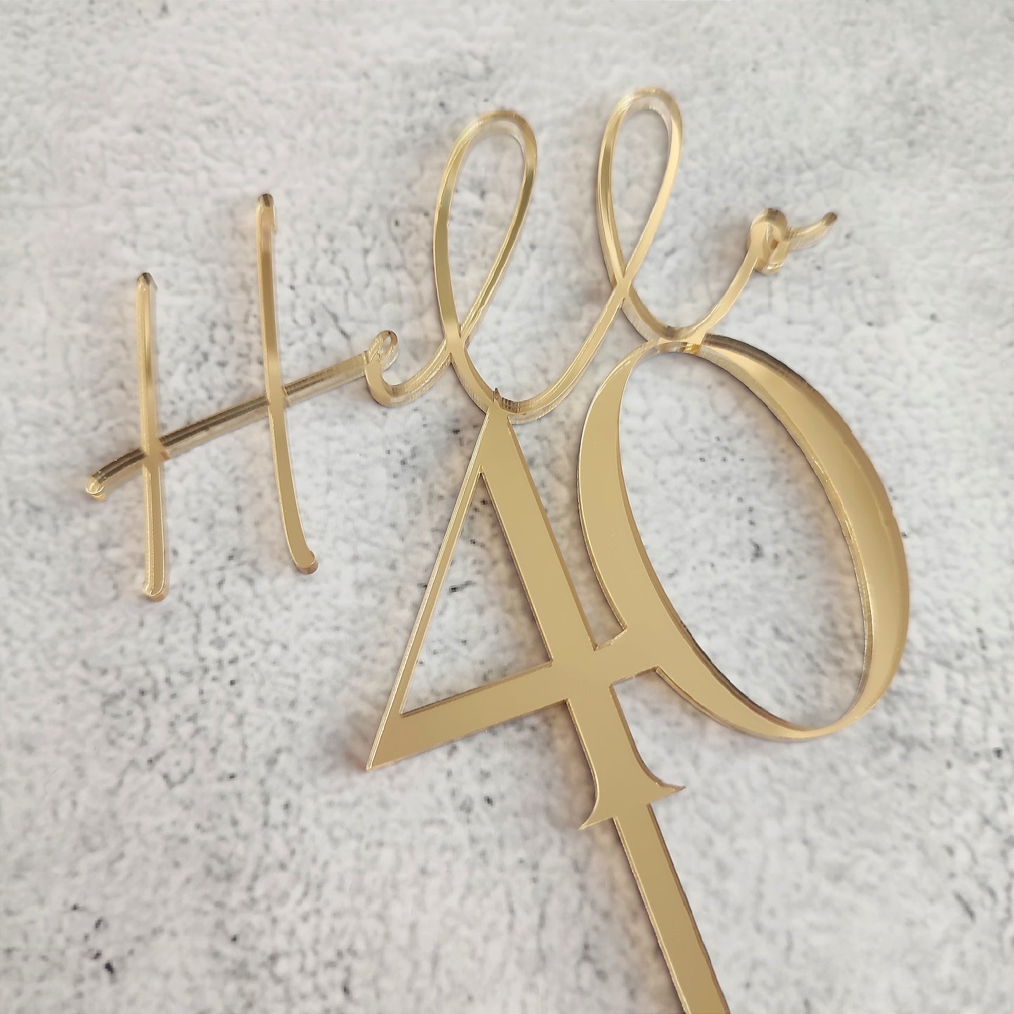 Topper acrílico "Hello 40"