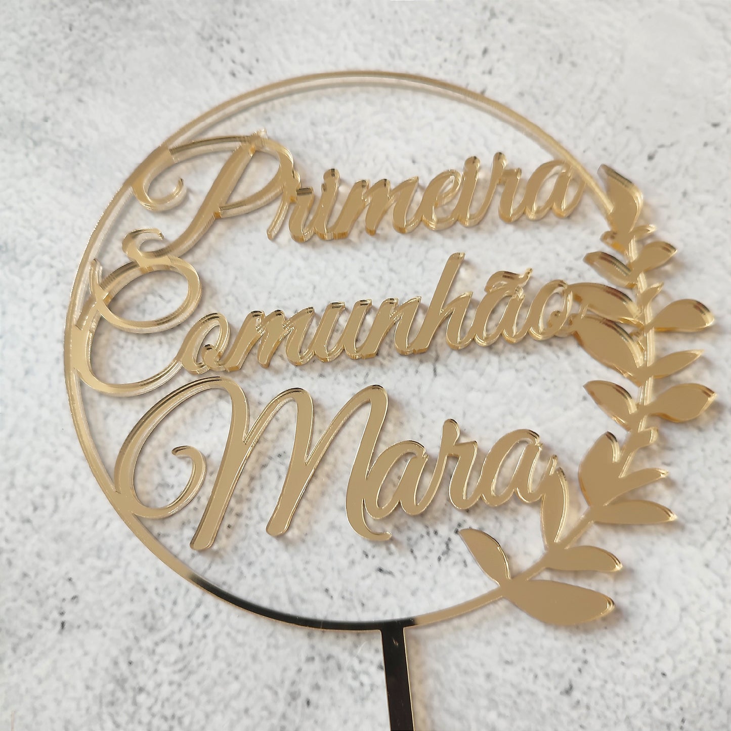 Topper acrílico Primeira Comunhão personalizado