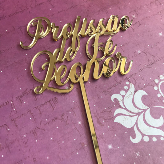 Topper Profissão de Fé personalizado
