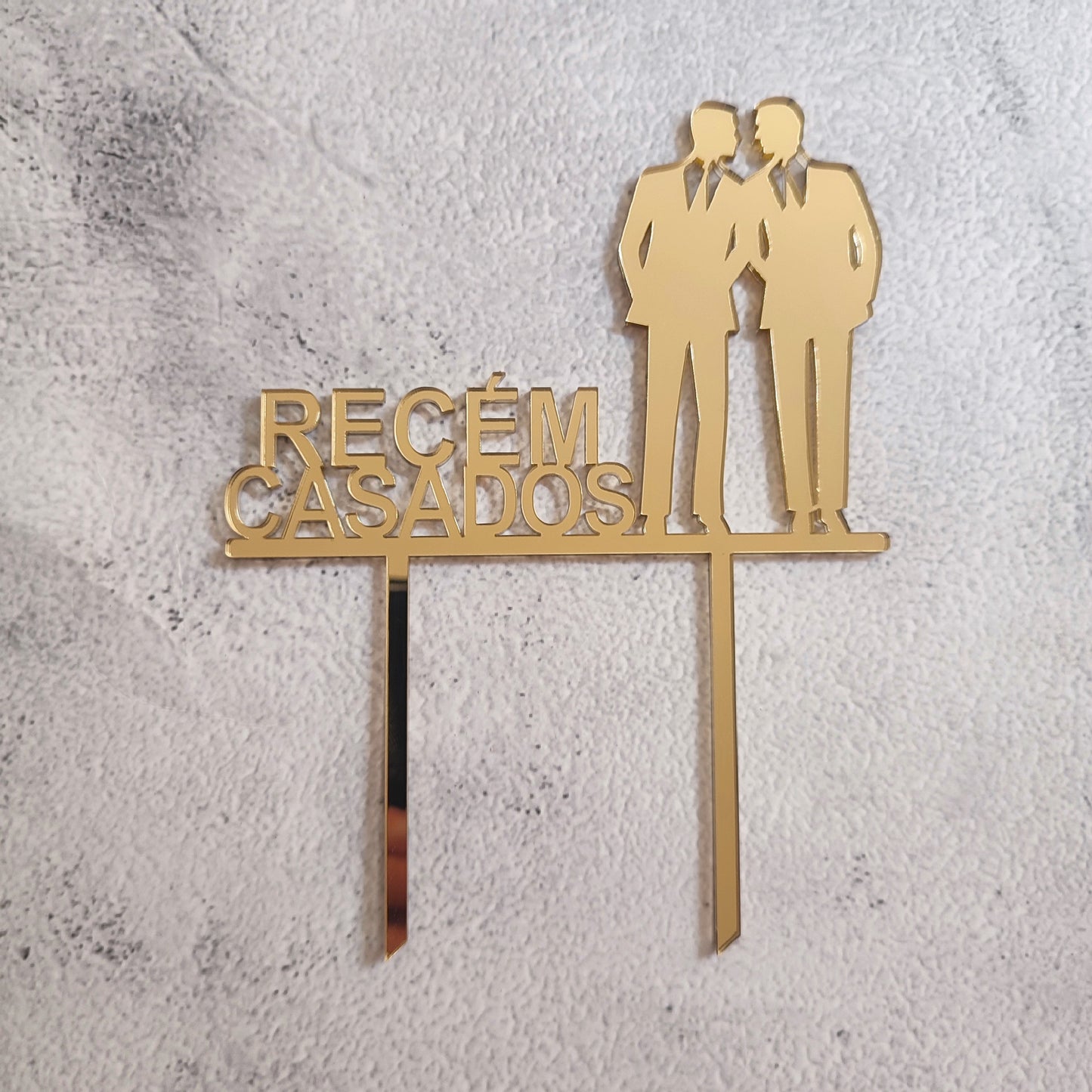 Topper de casamento silhuetas de noivos