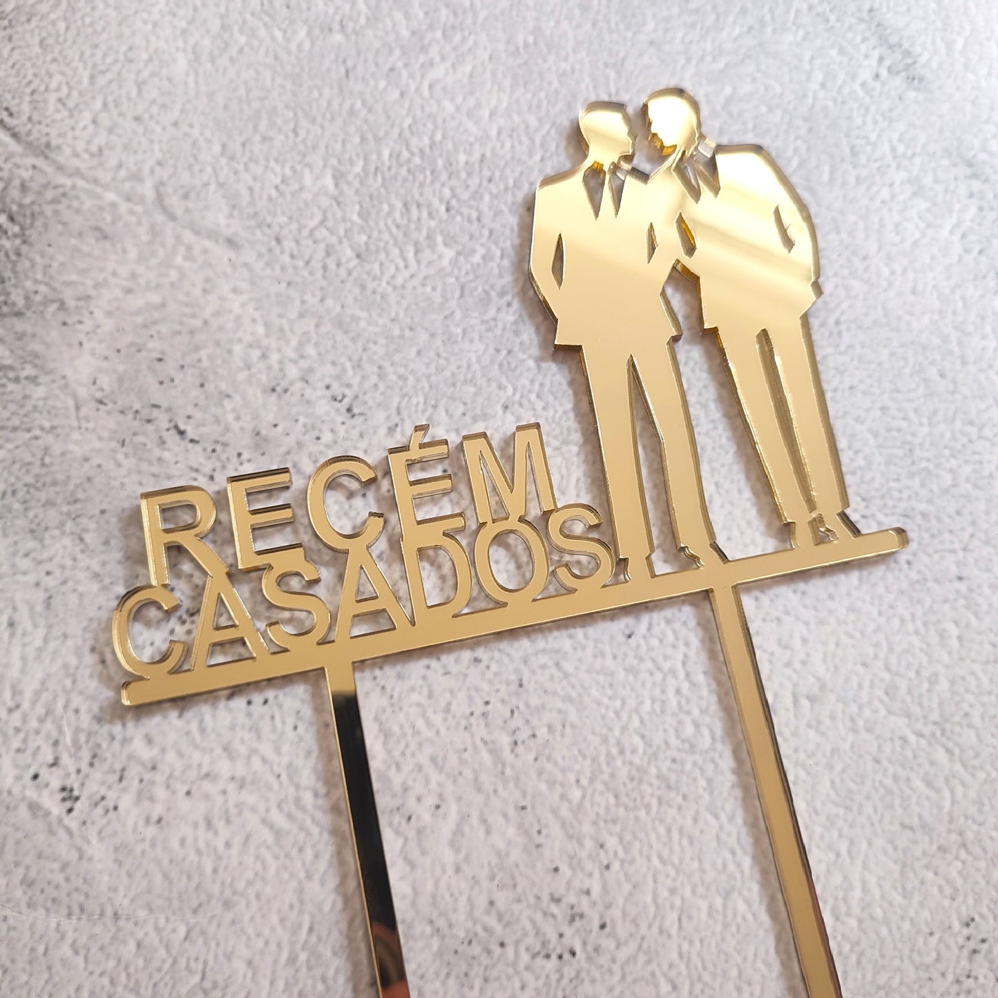 Topper de casamento silhuetas de noivos