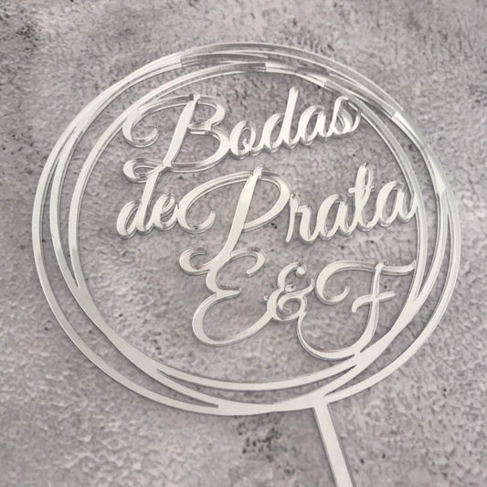 Topper Bodas de Prata