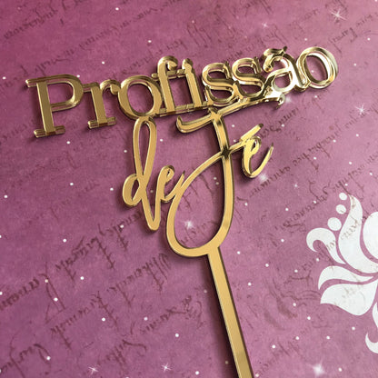 Topper acrílico Profissão de Fé
