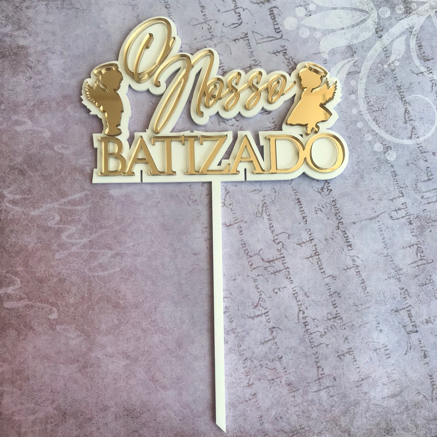 Topper  O nosso Batizado 2 cores
