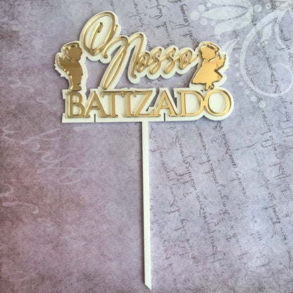 Topper  O nosso Batizado 2 cores