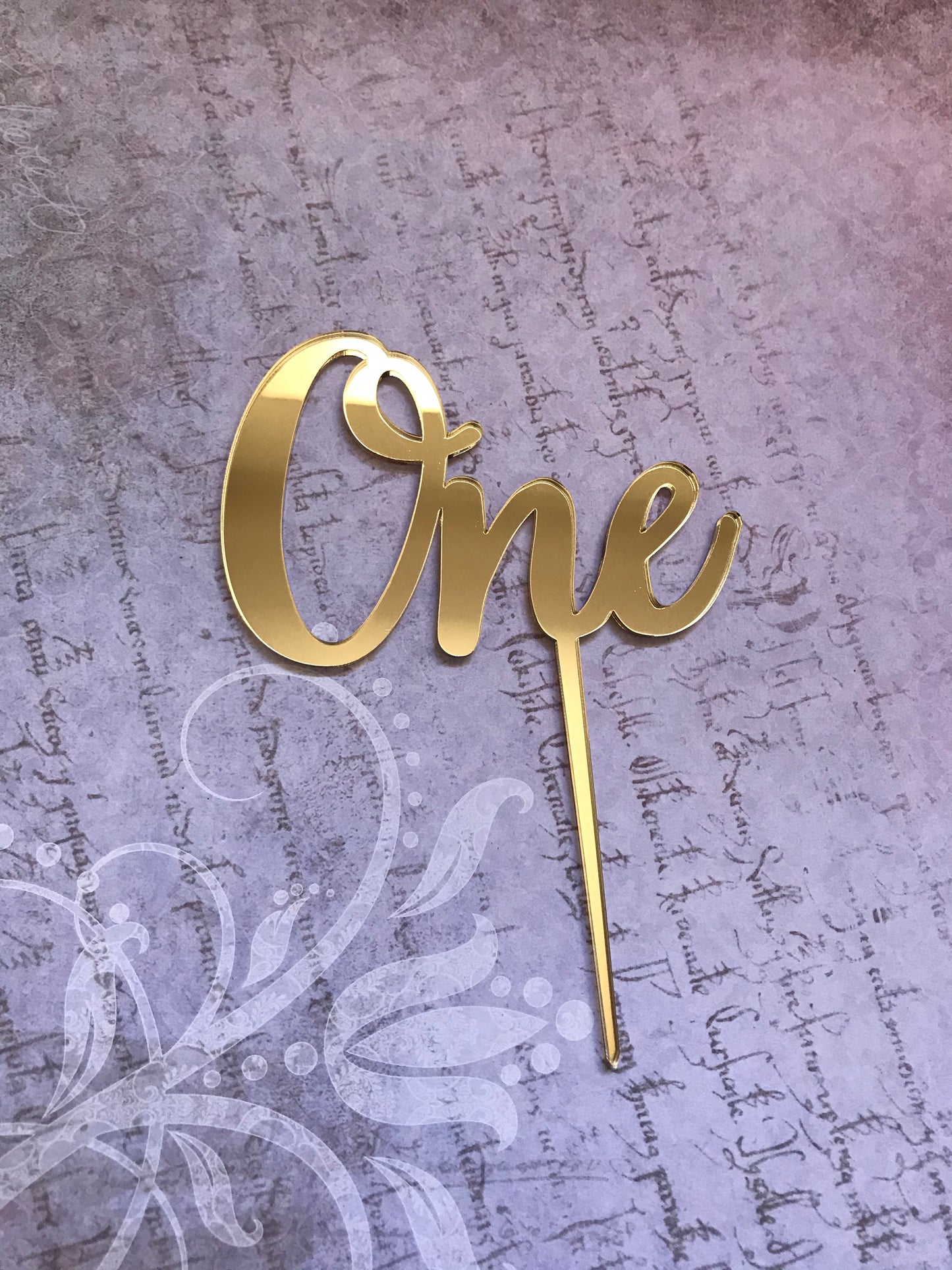 Topper acrílico "One"