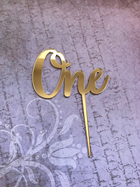 Topper acrílico "One"