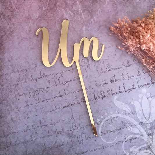 Topper acrílico "Um"