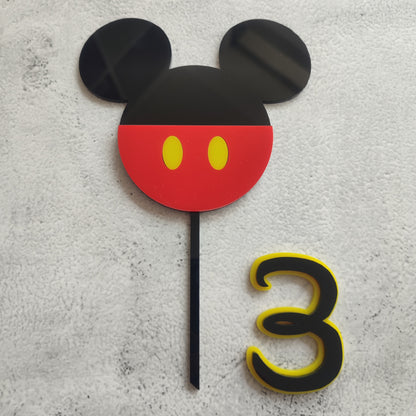 Topper Mickey Mouse com número