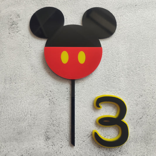 Topper Mickey Mouse com número