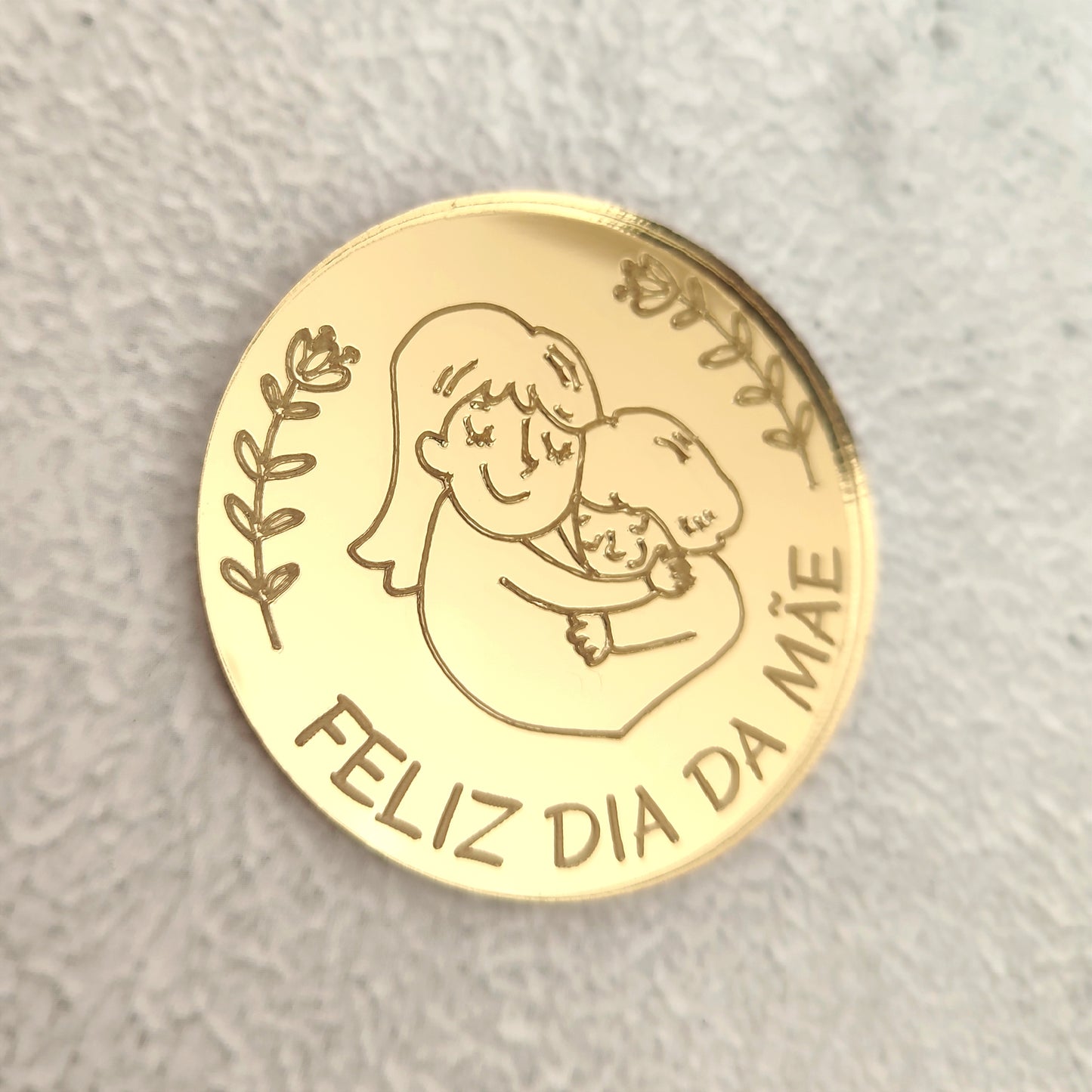 Tag acrílico "Dia da Mãe"